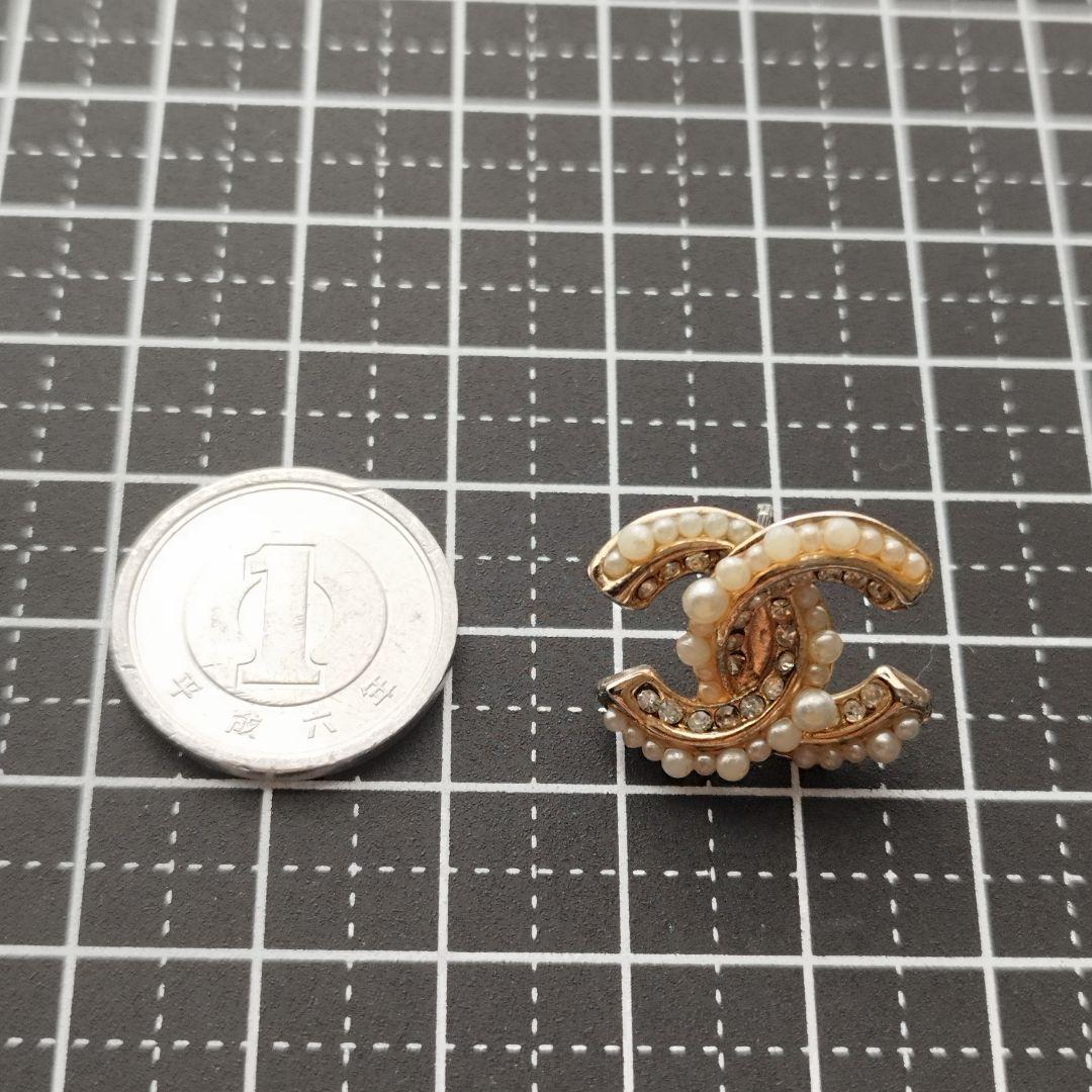 CHANEL　シャネル　ピアス　ココマーク　パール　ラインストーン　14A