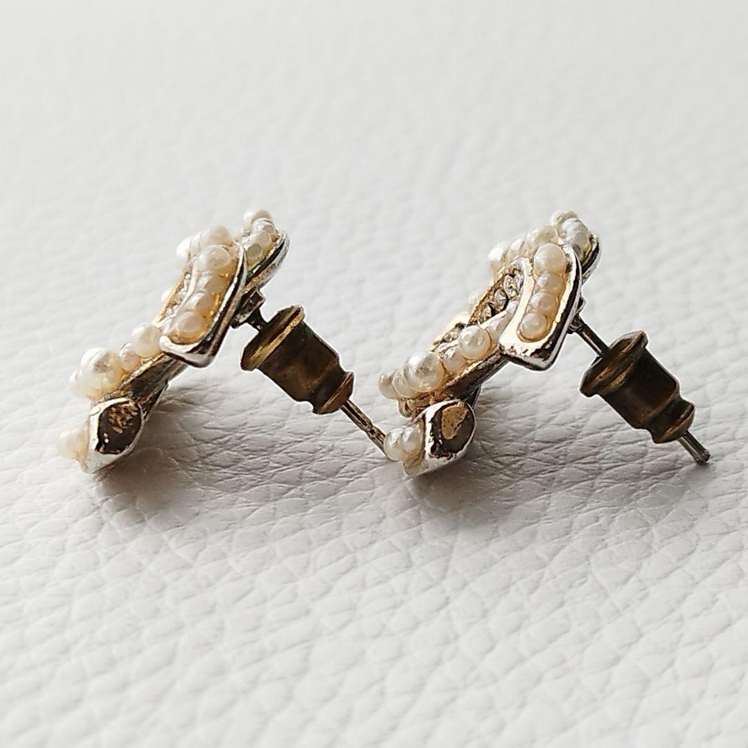 CHANEL　シャネル　ピアス　ココマーク　パール　ラインストーン　14A