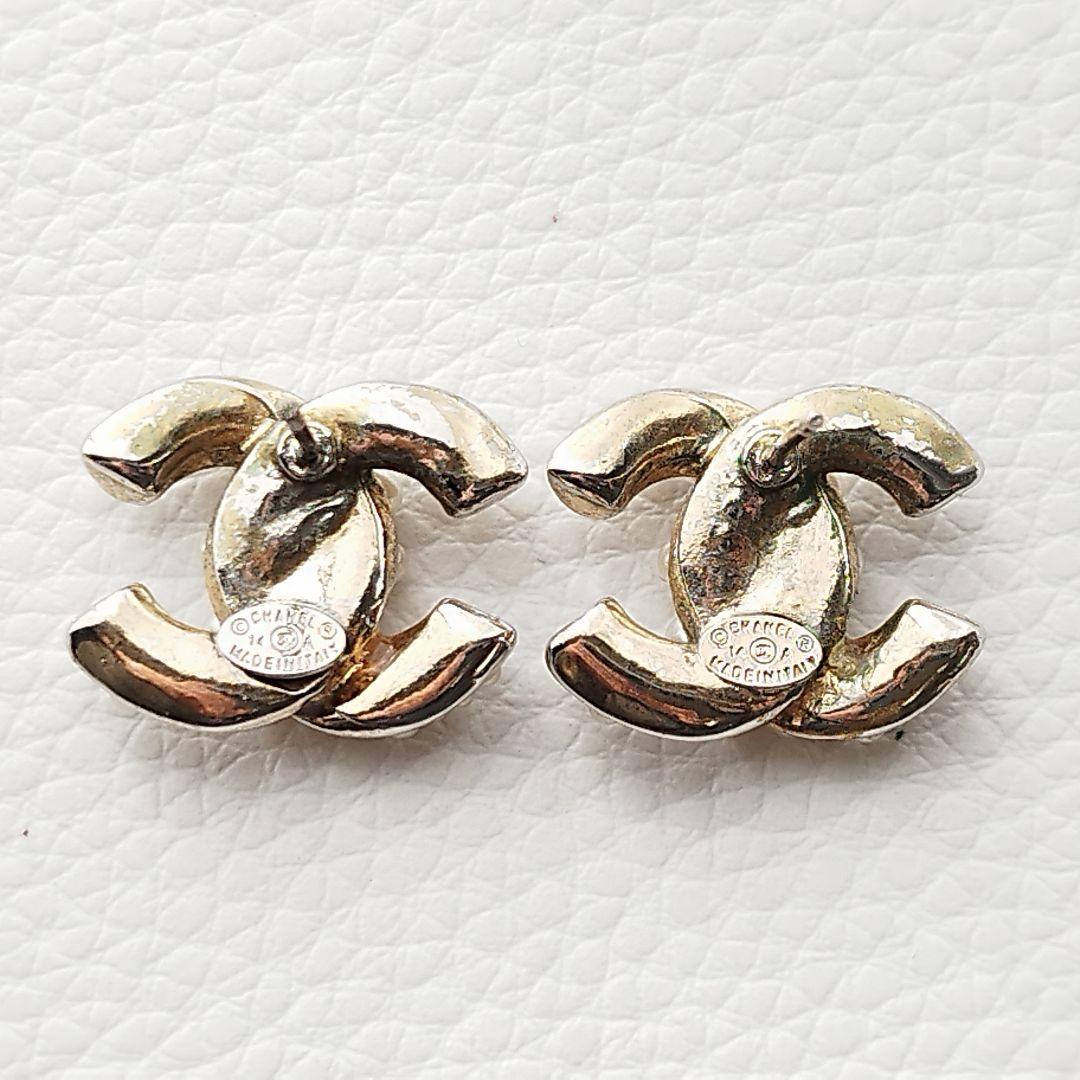 CHANEL　シャネル　ピアス　ココマーク　パール　ラインストーン　14A