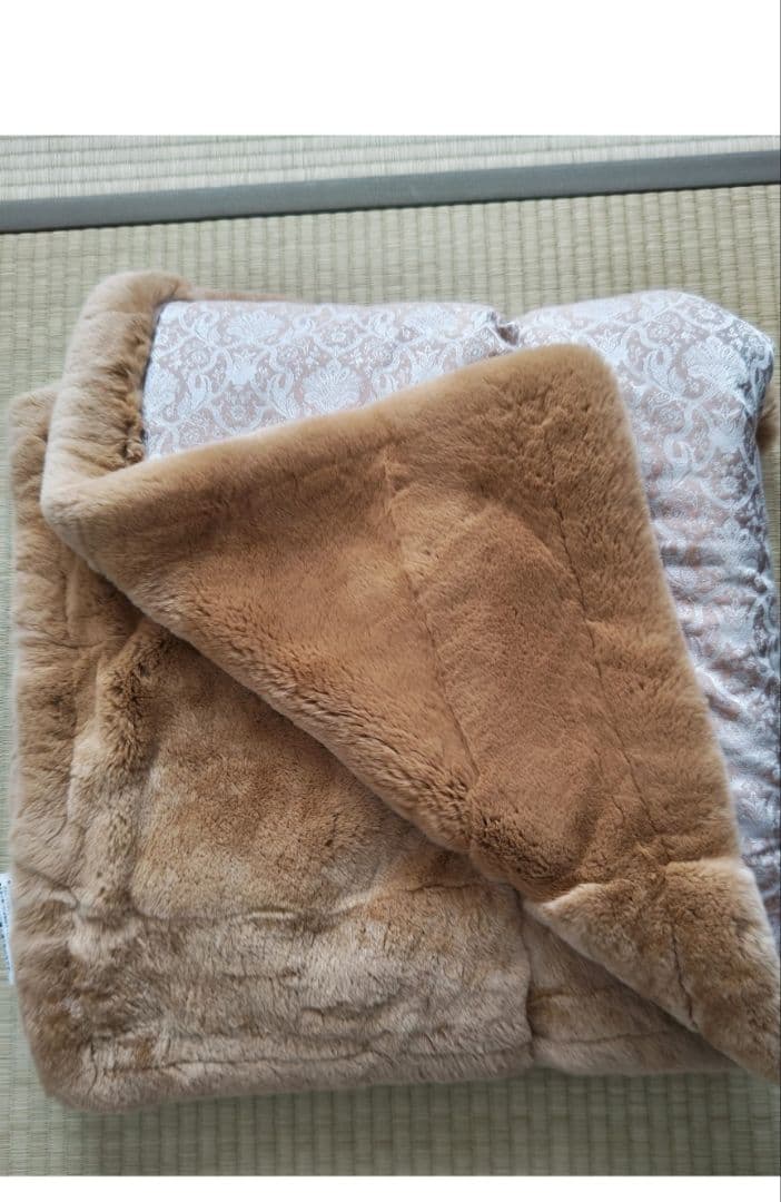 ムートン毛布 ブラウン レッキスハーフケット 掛け布団 　毛布　150×100