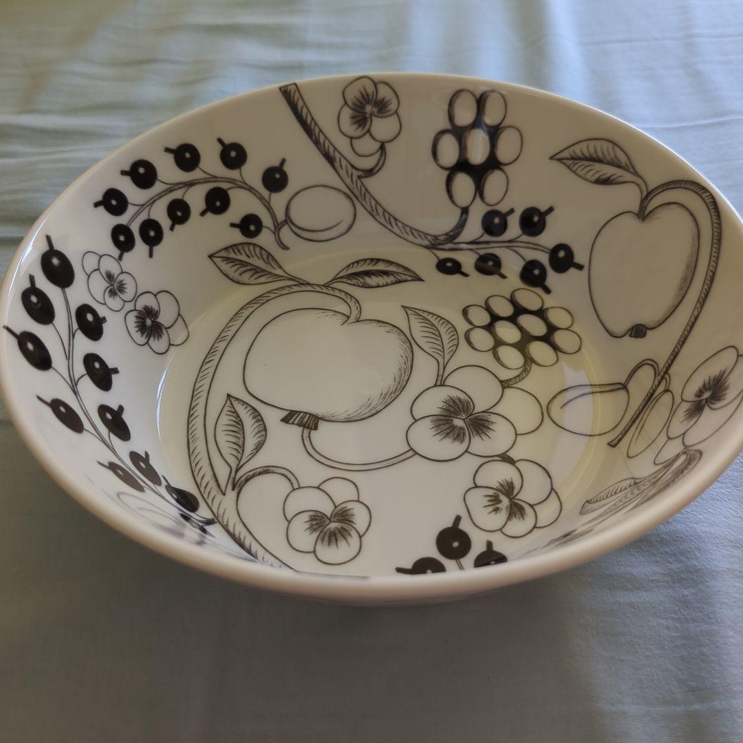 arabia アラビア　旧ロゴ　ブラック　パラティッシ　23cm 　ボウル　王冠