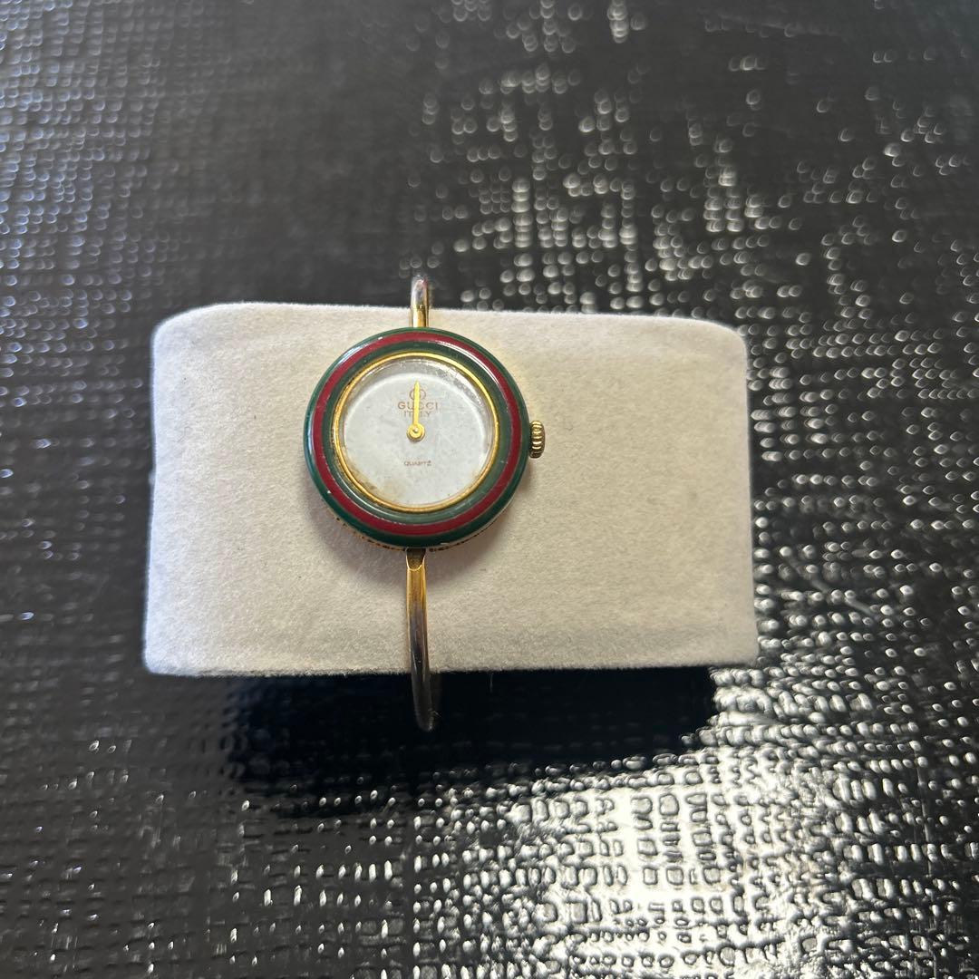 【GUCCI】グッチ　チェンジベゼル　ゴールドウォッチ　ブレスレットヴィンテージ