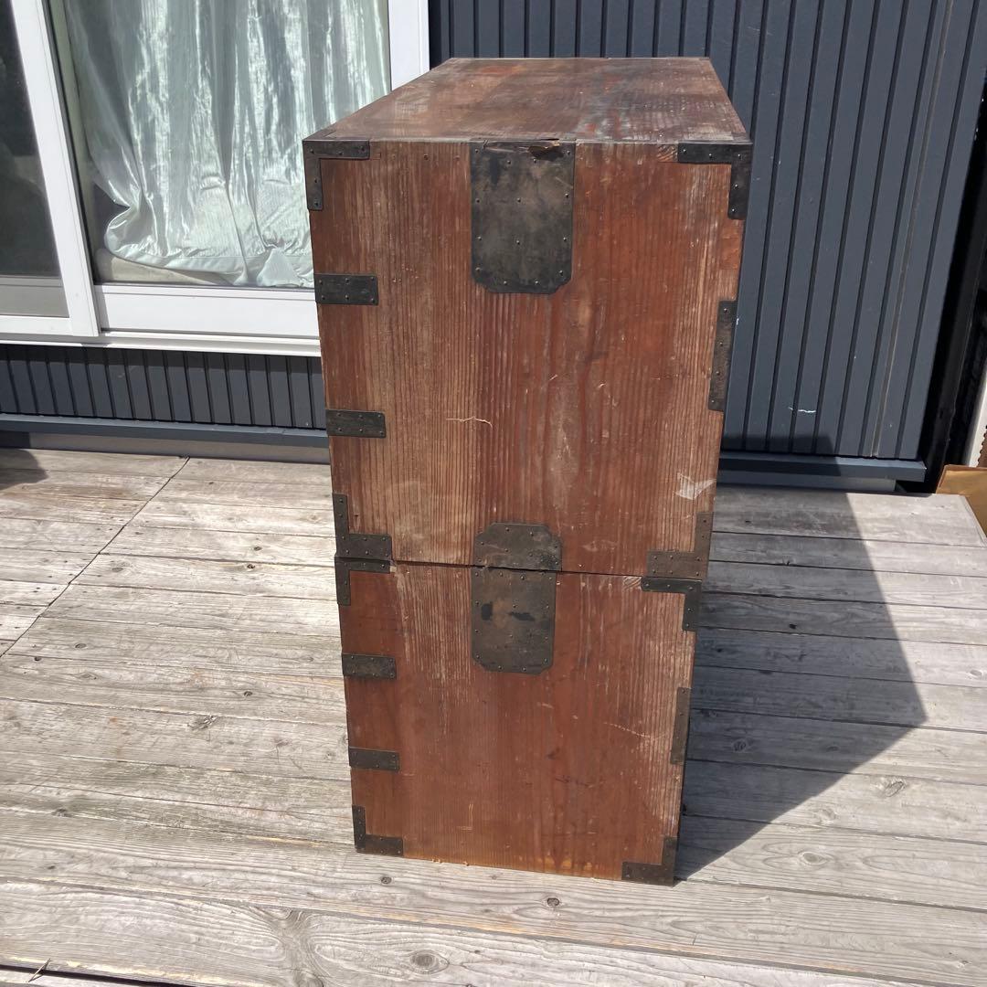 昭和レトロ 古家具 仙台箪笥 4段 引き出し箪笥 古家具 ビンテージ