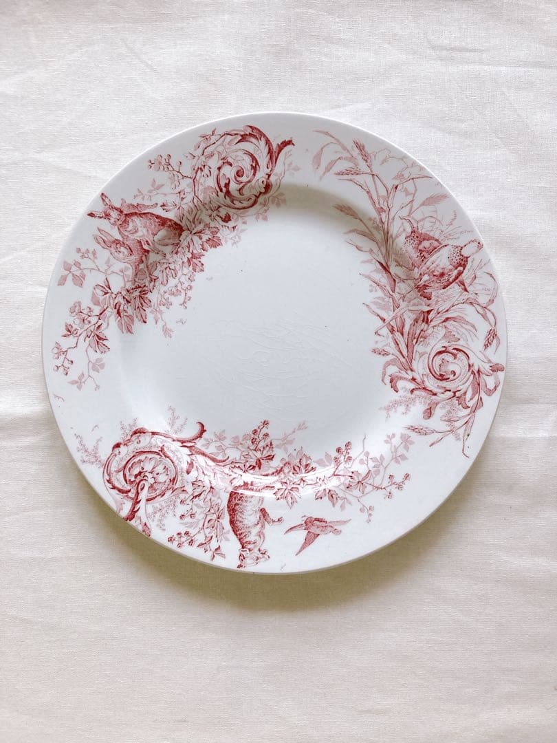 フランスアンティーク　LUNEVILLE chasseシリーズ ディナー皿①