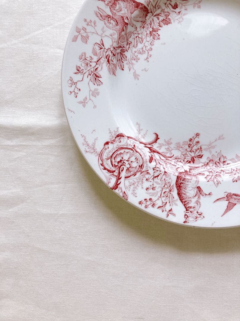 フランスアンティーク　LUNEVILLE chasseシリーズ ディナー皿①