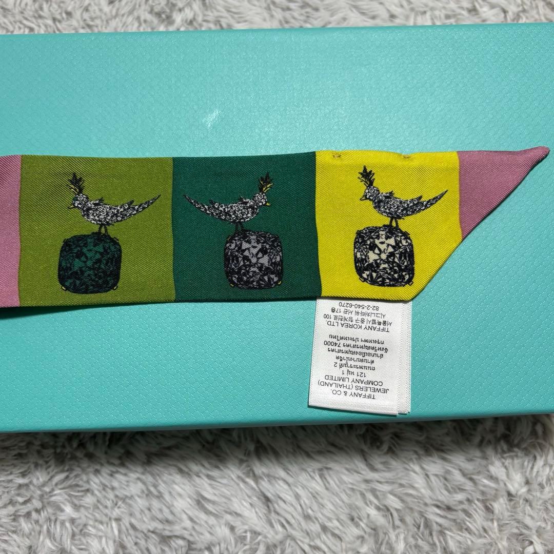 ティファニー　Tiffany バード　オン　ア　ロック　リボンスカーフ
