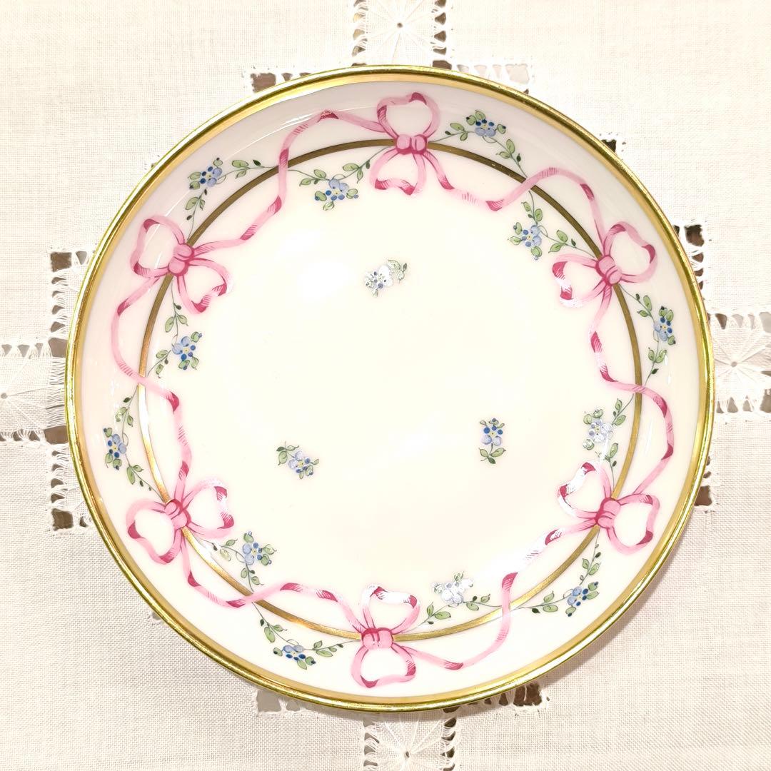 アウガルテン ビーダーマイヤー リボン 13cm プレート 限定 1993年