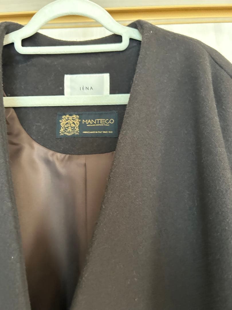 ちー　IÉNA ダークブラウン ロングコート　34サイズ