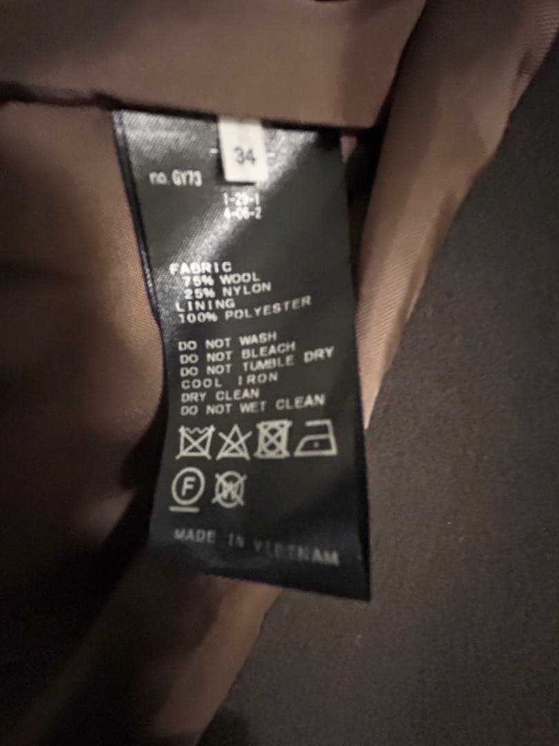 ちー　IÉNA ダークブラウン ロングコート　34サイズ