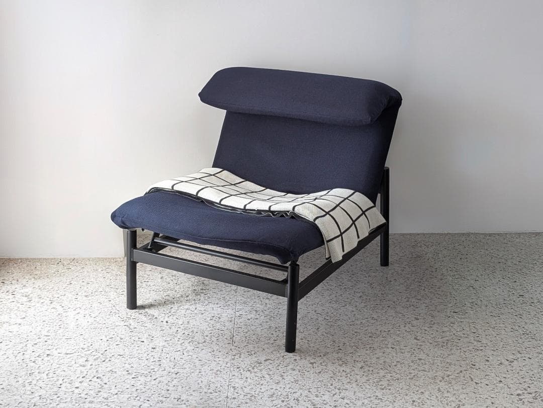USED MUJI 無印良品 リクライニング ラウンジソファ ネイビー 廃番