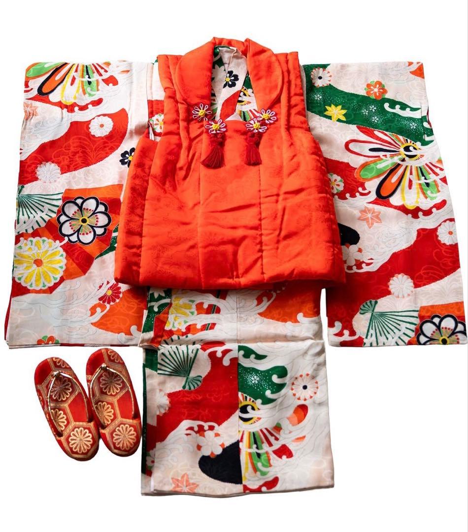 アンティーク着物　3歳七五三　子供着物