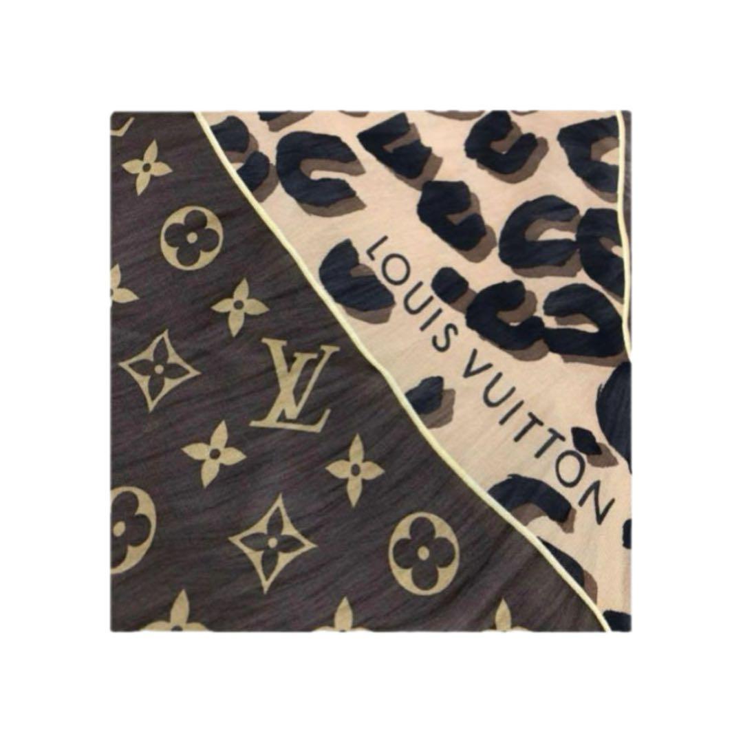 LOUIS VUITTON ルイヴィトン モノグラム レオパード柄 スカーフ