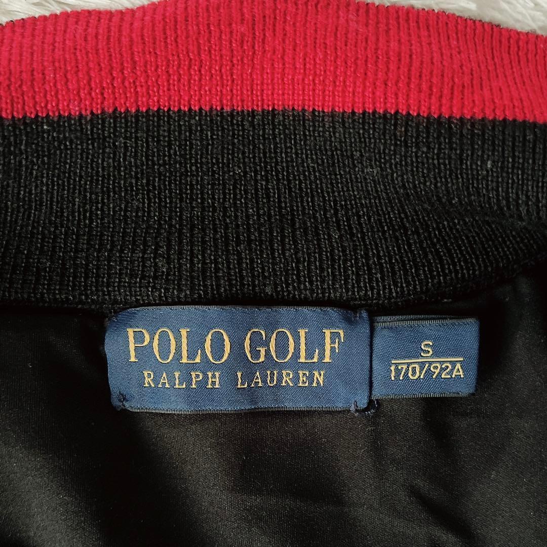 【美品】ポロゴルフ ラルフローレン ドライバーズニット ジップアップ ウール黒