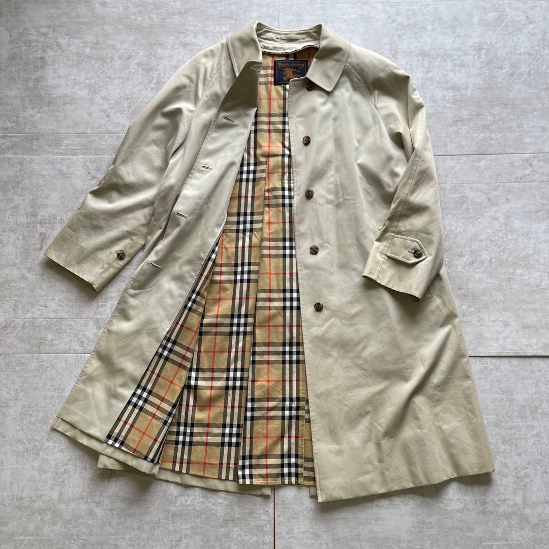 ⭐️希少⭐️BURBERRY ステンカラーコート ノバチェック ライナー付き 金ロゴ