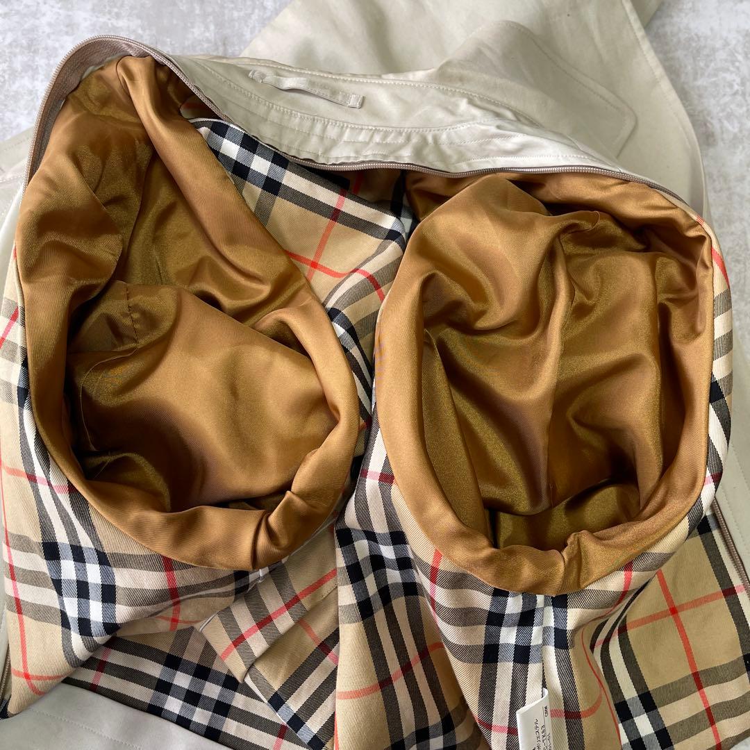 ⭐️希少⭐️BURBERRY ステンカラーコート ノバチェック ライナー付き 金ロゴ