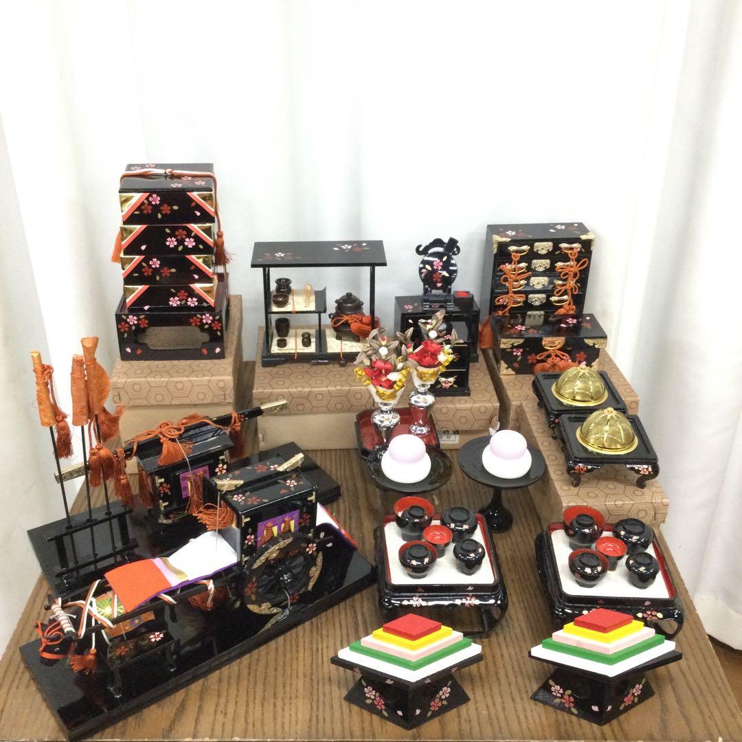 引き取り限定 雛人形 全15体 お道具 ひな祭り 女の子 お祝い ディスプレイ