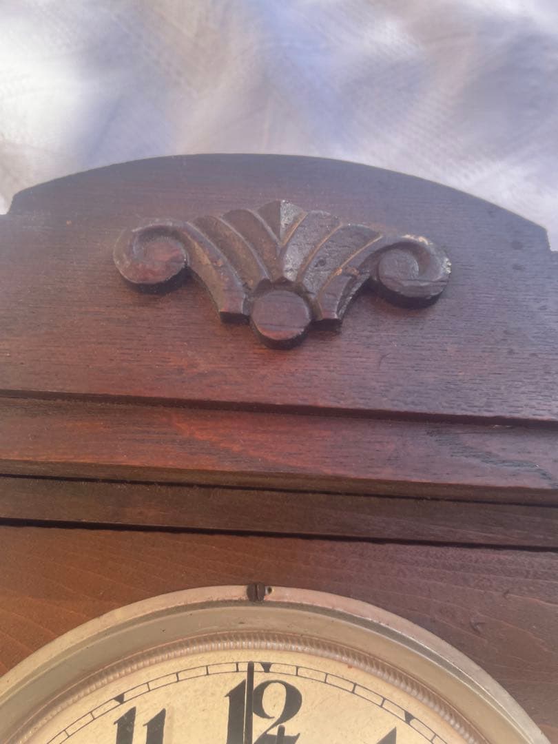 戦前 昭和五年 日本製 振り子掛時計 ゼンマイ式 古時計