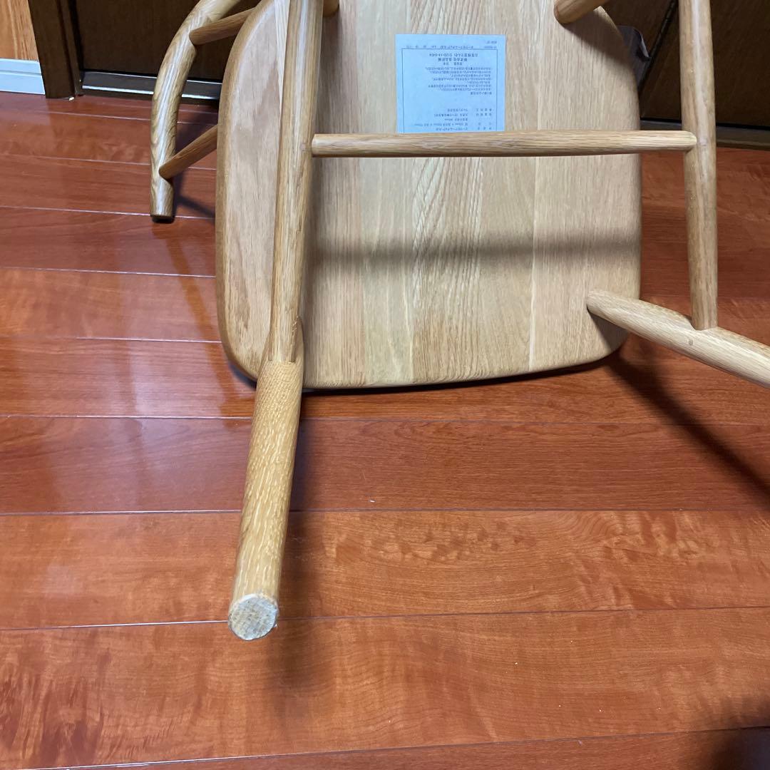 安心の梱包頼める便⭐︎無印良品　オーク材アームチェア・丸脚　MUJI　良品計画