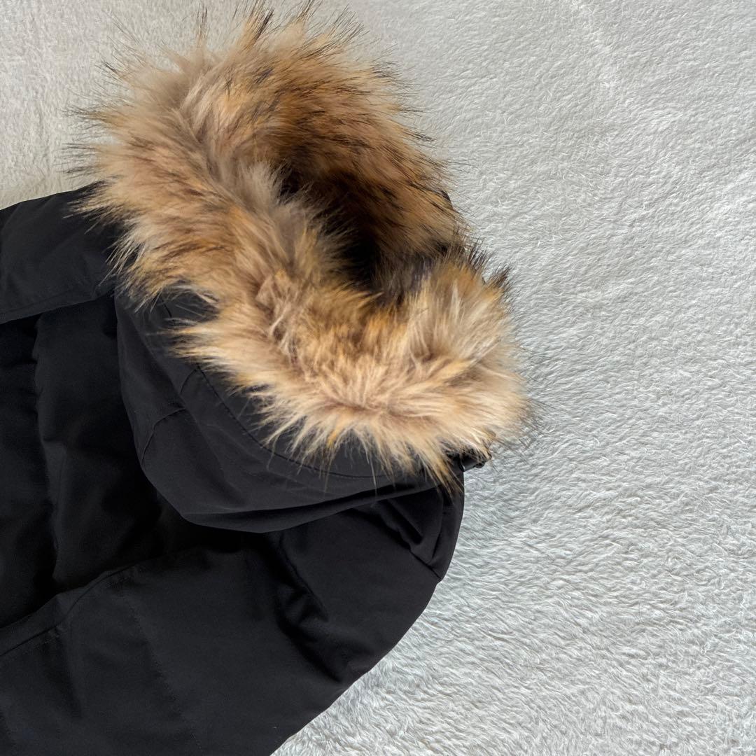 極美品 ダントン Bshop ダウンジャケット 黒 ファーフード付き レディース