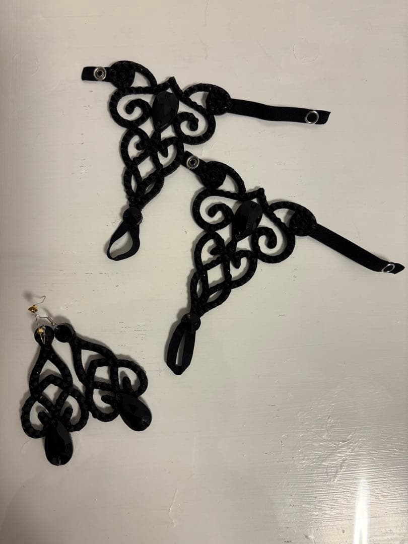 bbb＊エジプト製＊ベリーダンス 衣装セットアップ (赤と黒)オリエンタル