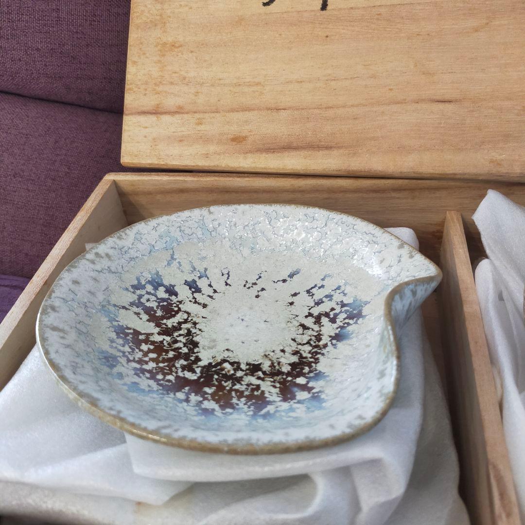 中尾哲彰　布目皿　冬銀河　五枚　未使用品