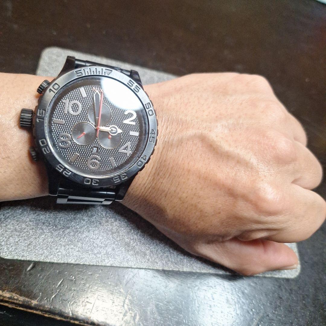 美品　NIXON 51-30 CHRONO ブラッククロノグラフ 箱・取説