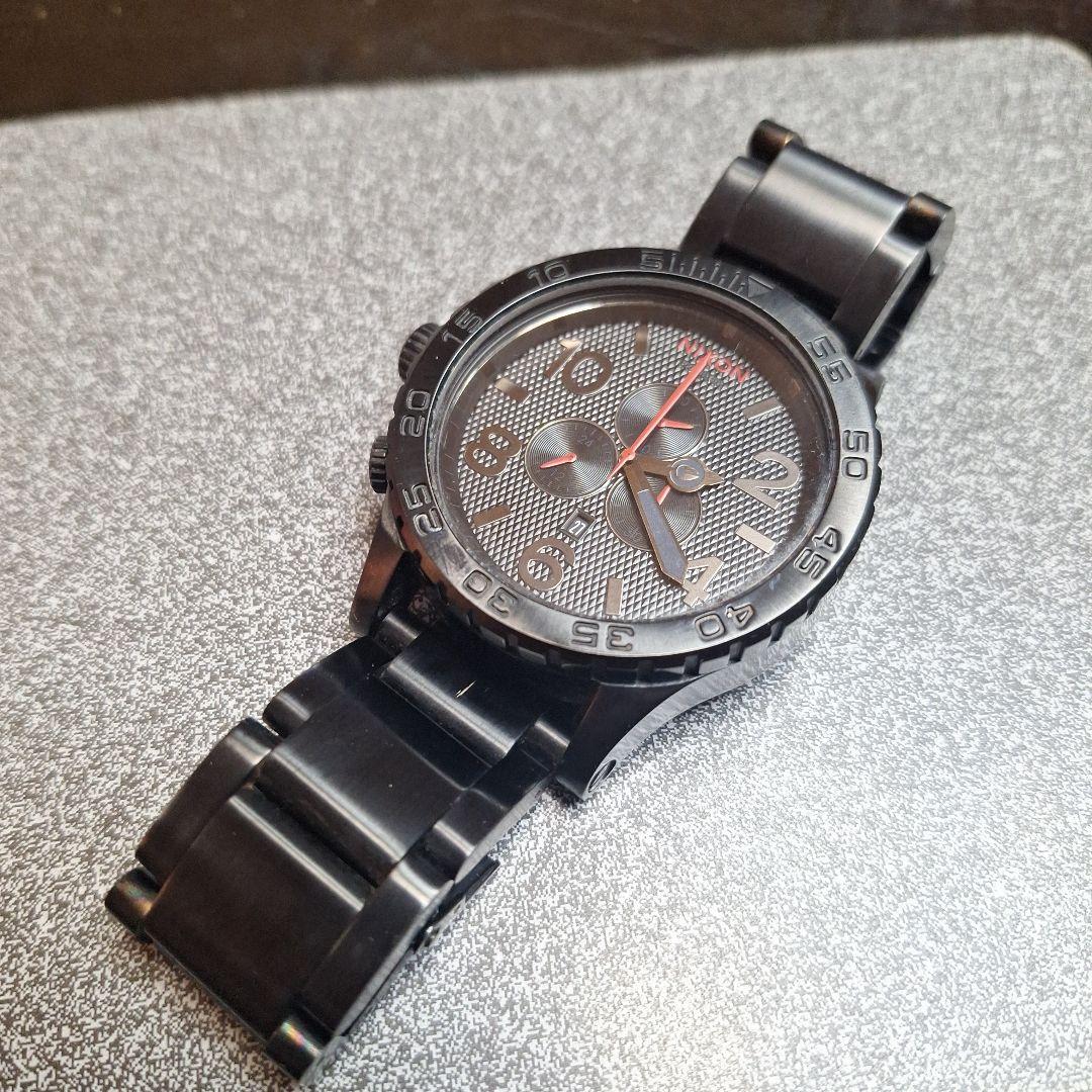 美品　NIXON 51-30 CHRONO ブラッククロノグラフ 箱・取説