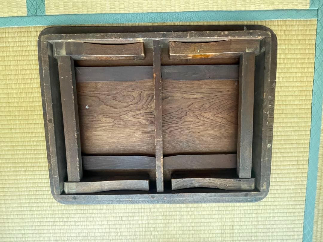 ちゃぶ台　折りたたみ 昭和レトロ 座卓 角座卓　古道具　アンティーク