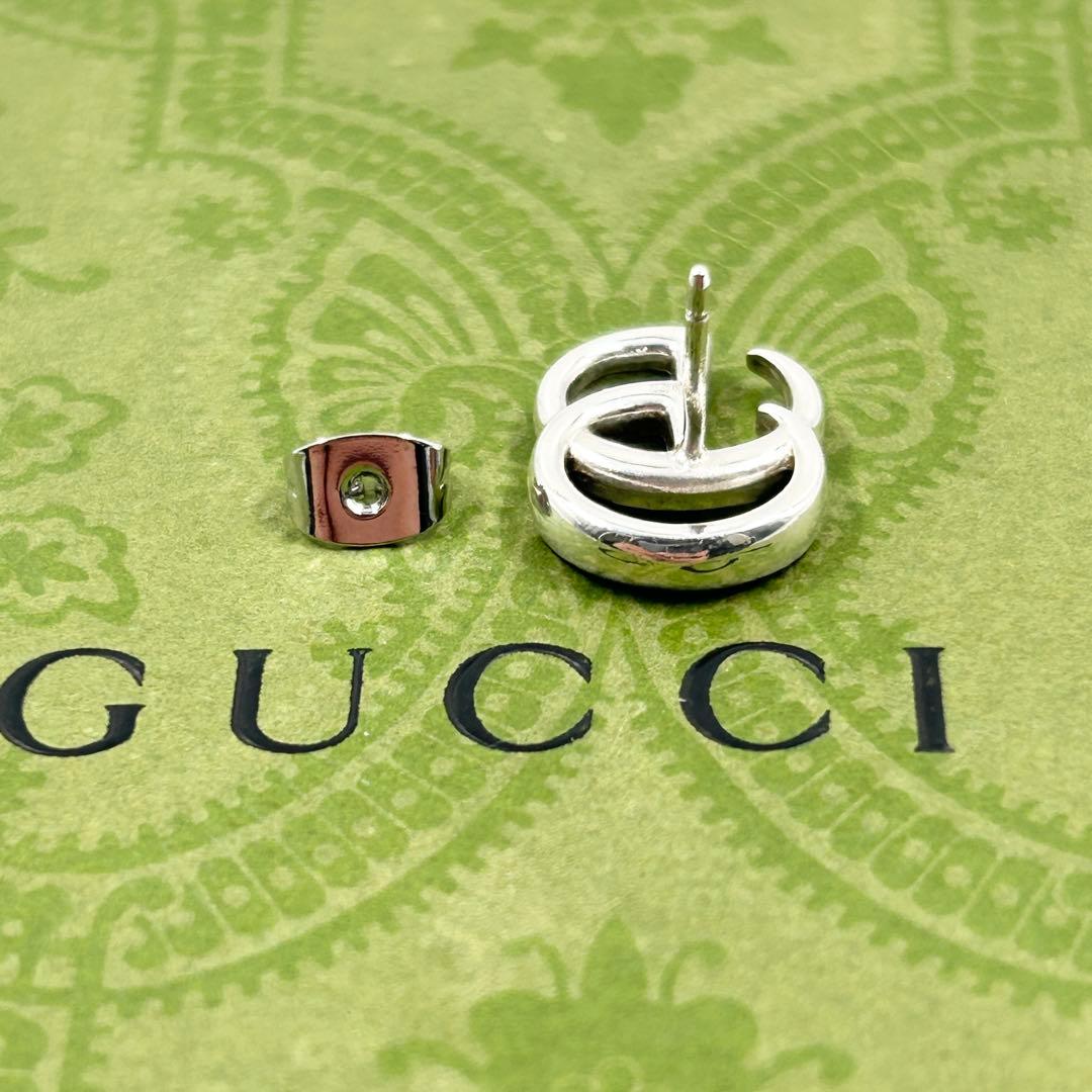 美品✨　グッチ　GUCCI ピアス　マーモント　GG　ラージ シルバー 片耳