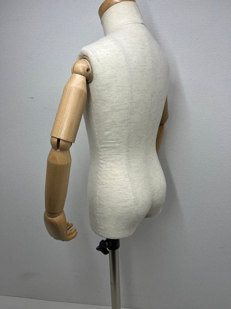 キッズ　子供 半身 腕付き トルソー 幼児　アイボリー マネキン 土台付