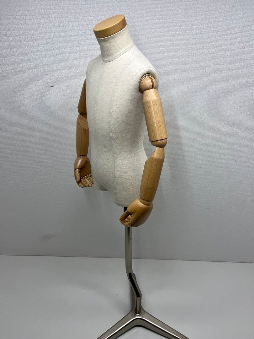キッズ　子供 半身 腕付き トルソー 幼児　アイボリー マネキン 土台付