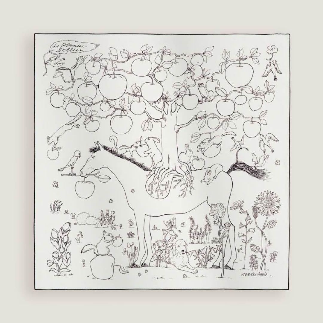 エルメス新品未使用26春夏新作カレ90 《ル・ポミエ・セリエ》