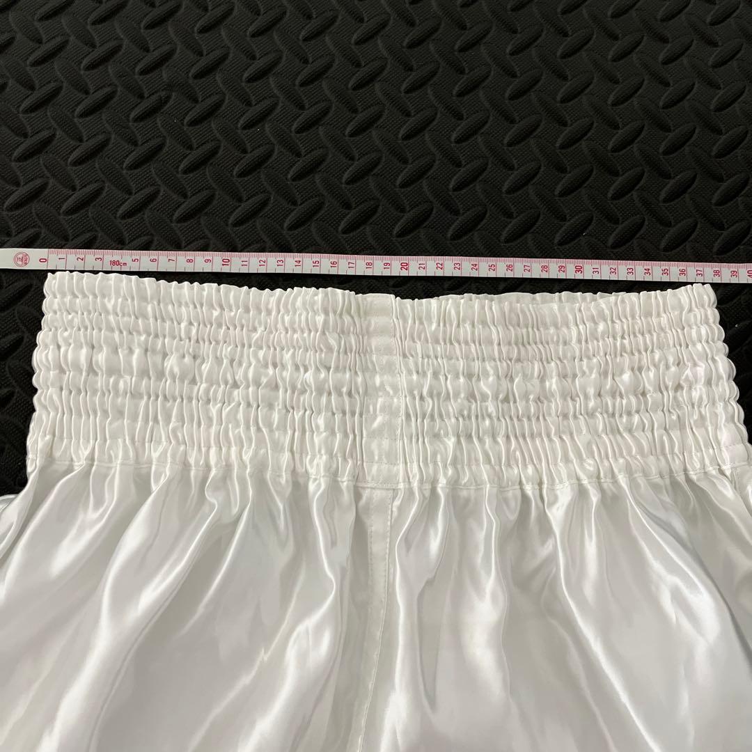イサミ　ISAMI 格闘技　ボクシング　トランクス　ホワイト白　XL