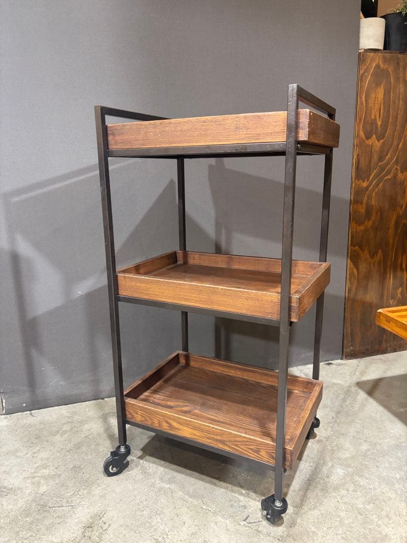 スチールワゴン　アイアンウッドワゴン