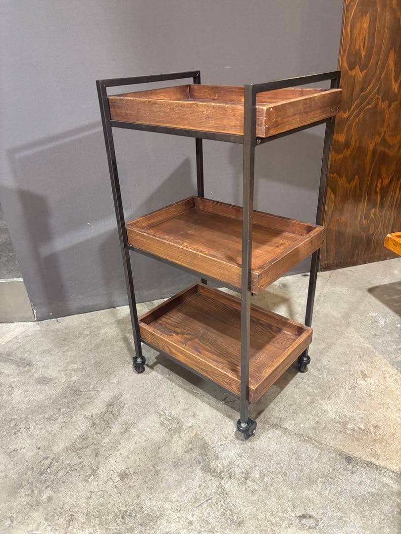 スチールワゴン　アイアンウッドワゴン