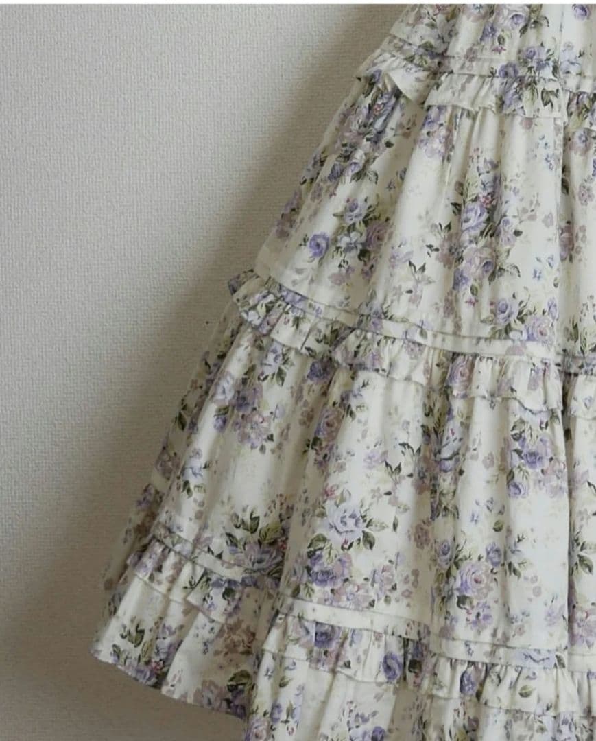 タグ付き新品 ロココブーケ・アルカンシェルティアードロングドレス＆リボンクリップ