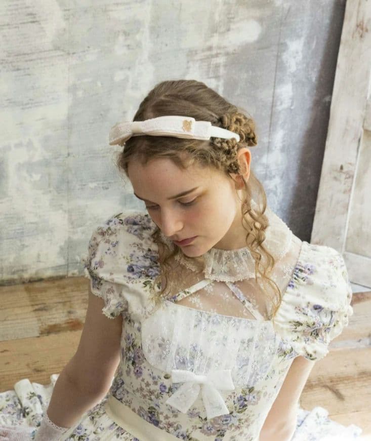 タグ付き新品 ロココブーケ・アルカンシェルティアードロングドレス＆リボンクリップ