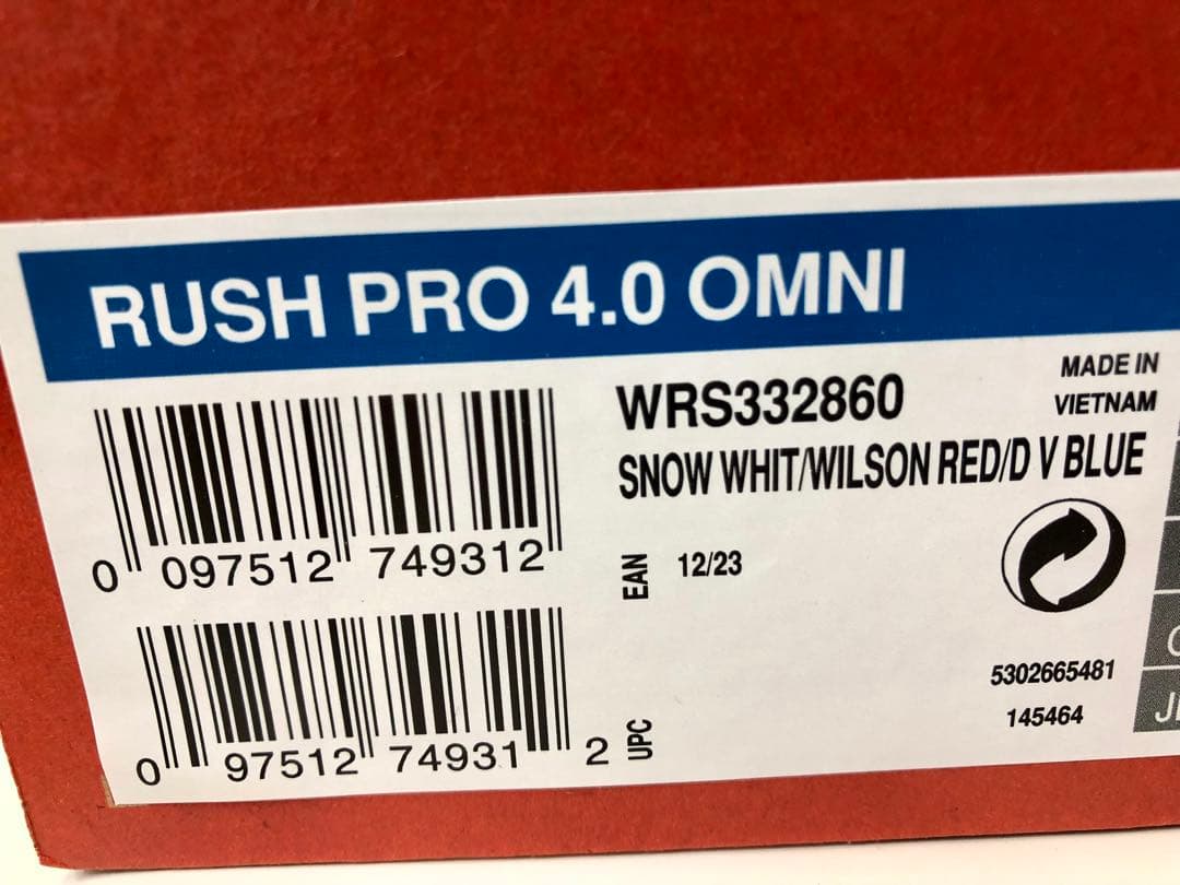 新品 Wilson Rush Pro v4.0 オムニ&クレー用 25.5cm