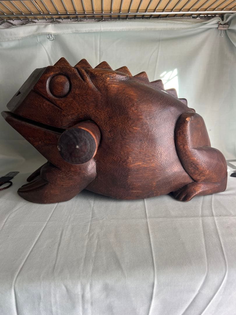 木製カエル 5.1KG 特大サイズ