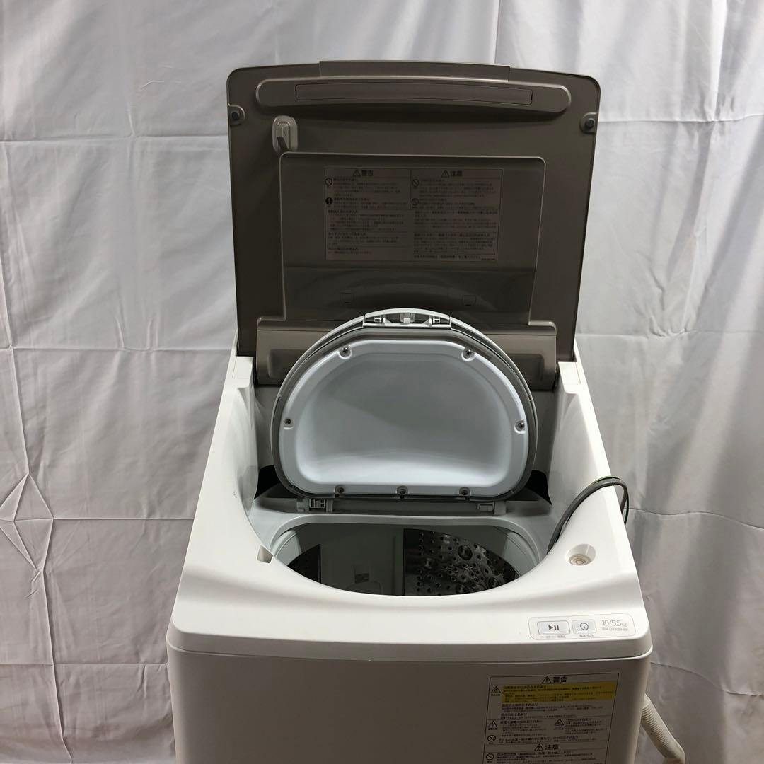 【美品】HITACHI　全自動電気洗濯乾燥機　BW-DX100HBK　23年　D