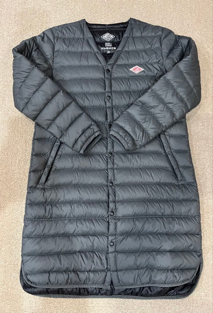 DANTON インナーダウン ロング 34 グレー