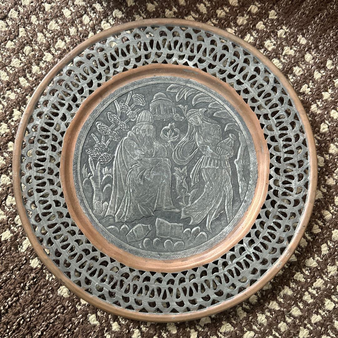 アンティーク彫刻プレート