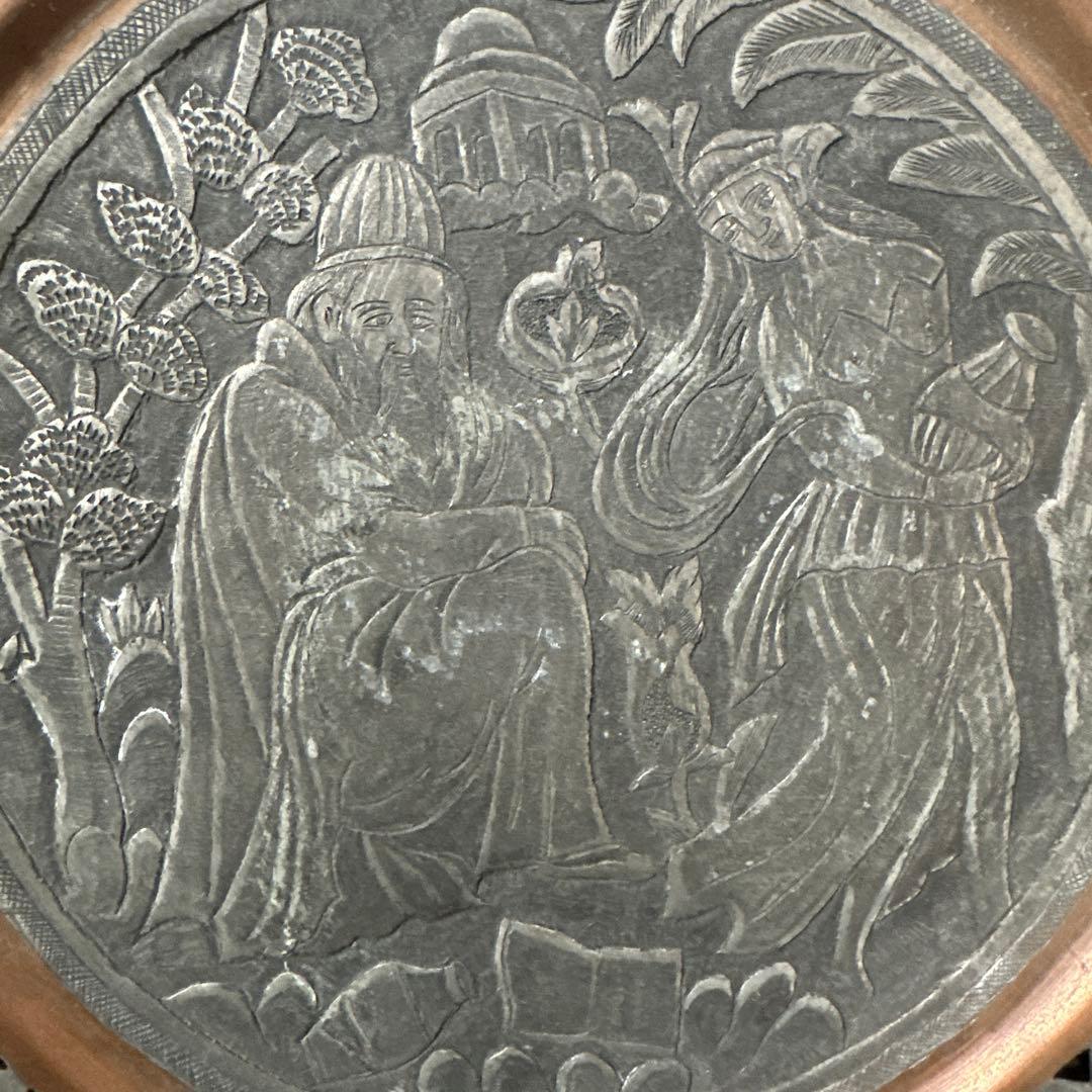 アンティーク彫刻プレート