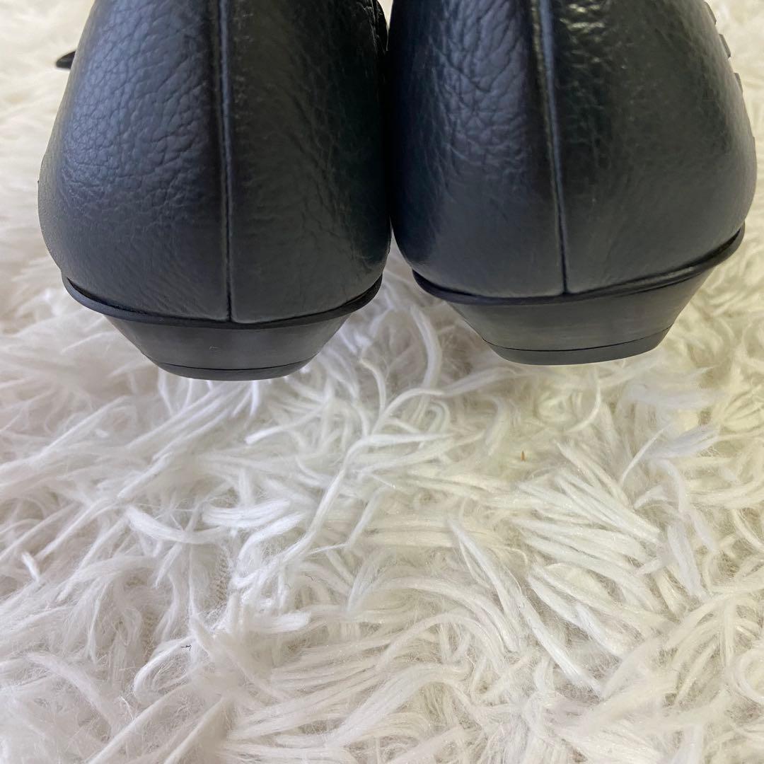 極美品✨SAYA パンプス ストラップ メッシュ ネイビー 24.5 日本製