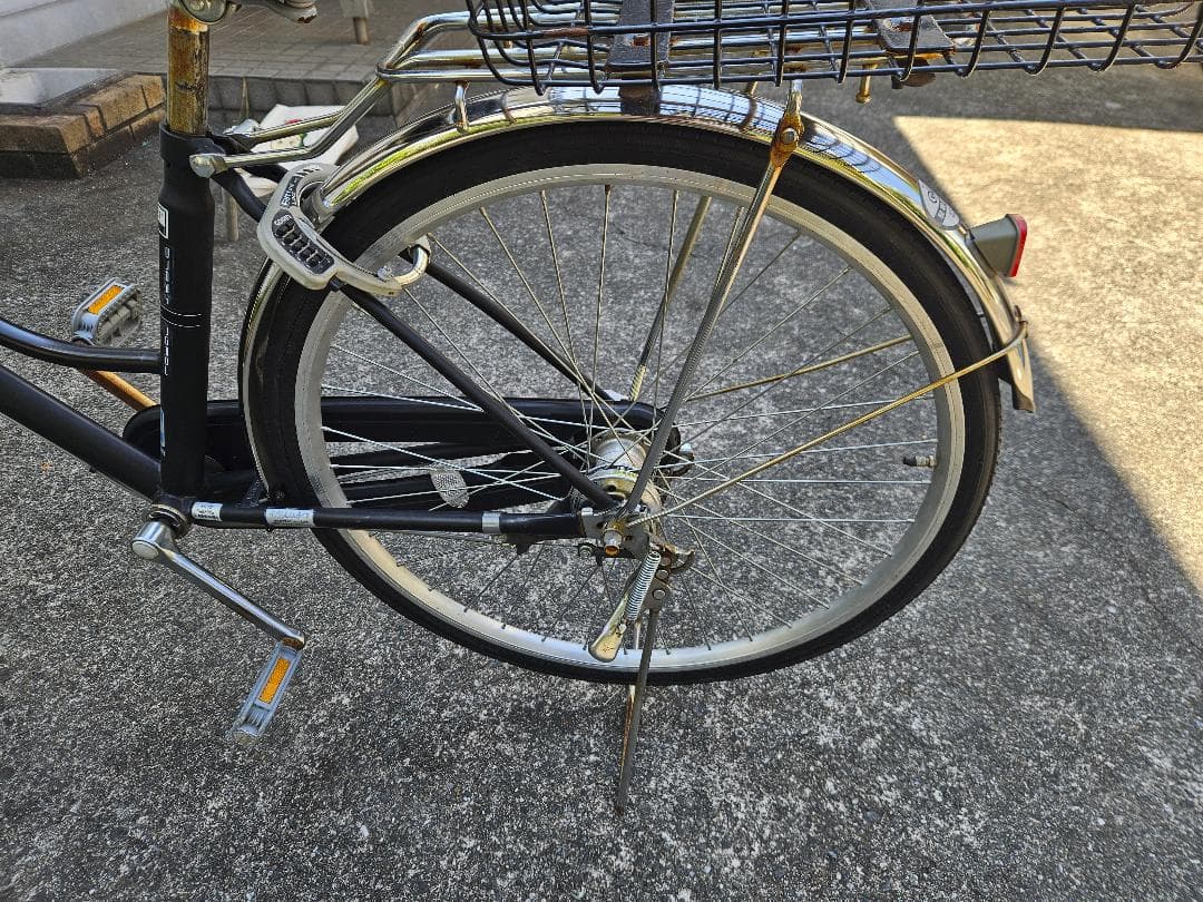 シティサイクル ブラック 前後バスケット付き