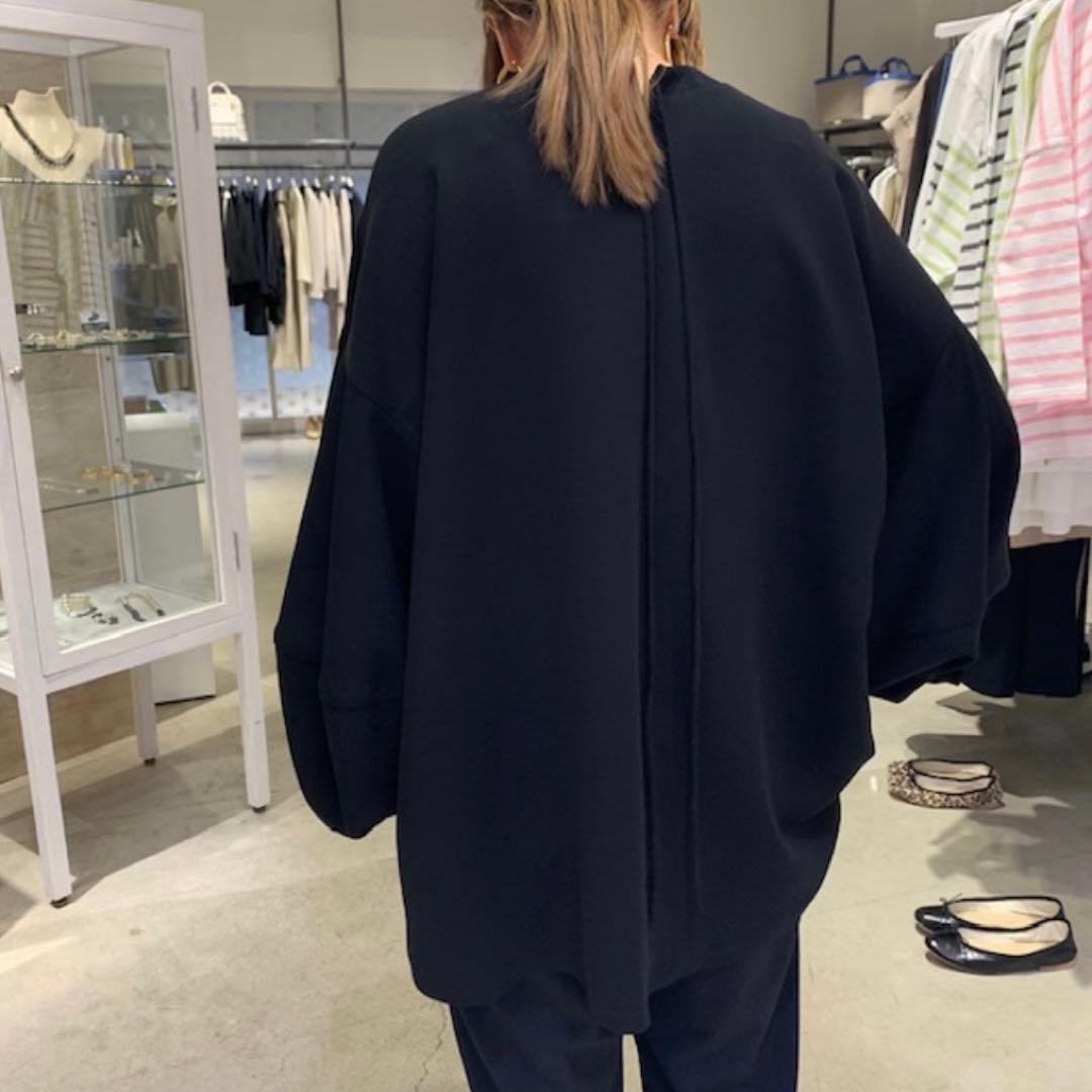 【美品✨】エンフォルド PEジョーゼット ドレープスリーブプルオーバー ブラック