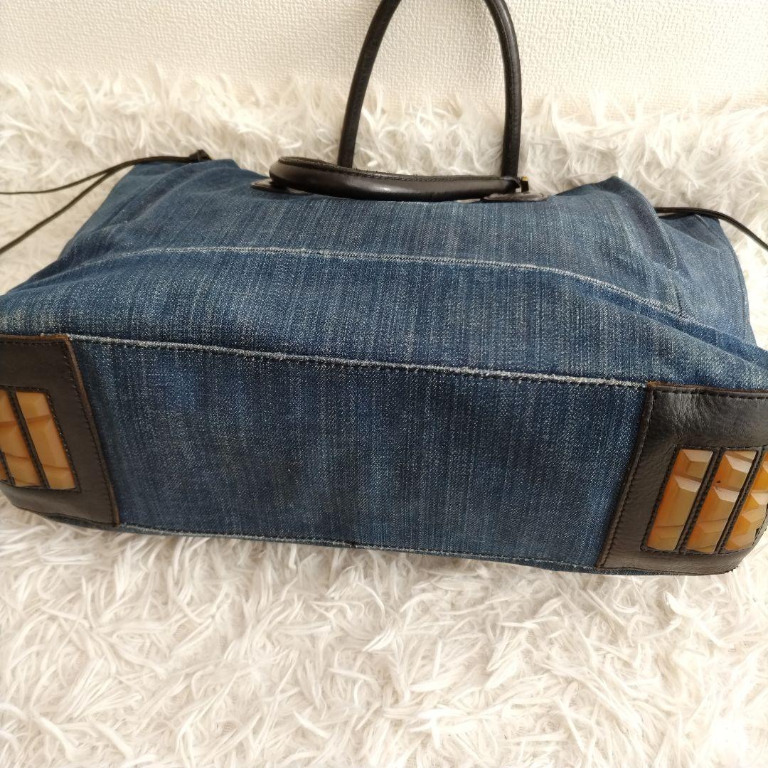 DIESEL　ディーゼル　トートバッグ　デニム　A4サイズ　レザー ハンドバッグ
