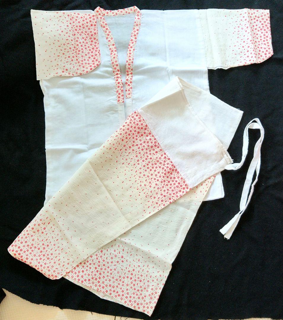 正絹着物一式 ジュニアサイズ 朱色総絞り　付属品多数 全14点