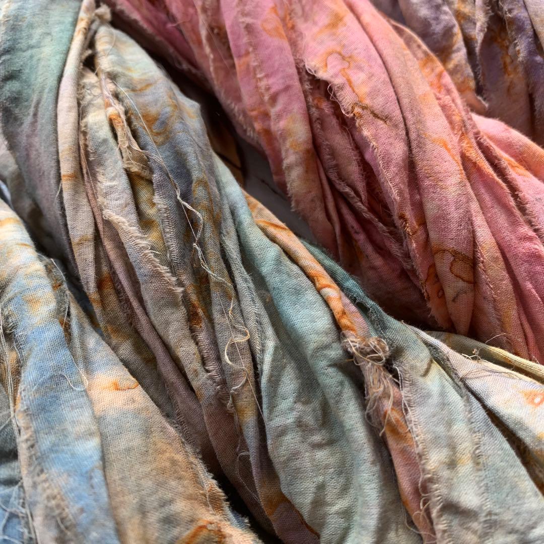 ジャンクジャーナル素材☆錆×カラフルリボン４本