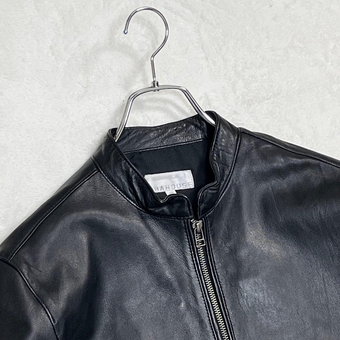 『ABAHOUSE アバハウス』ライダースレザージャケット 羊革 ジップアップ